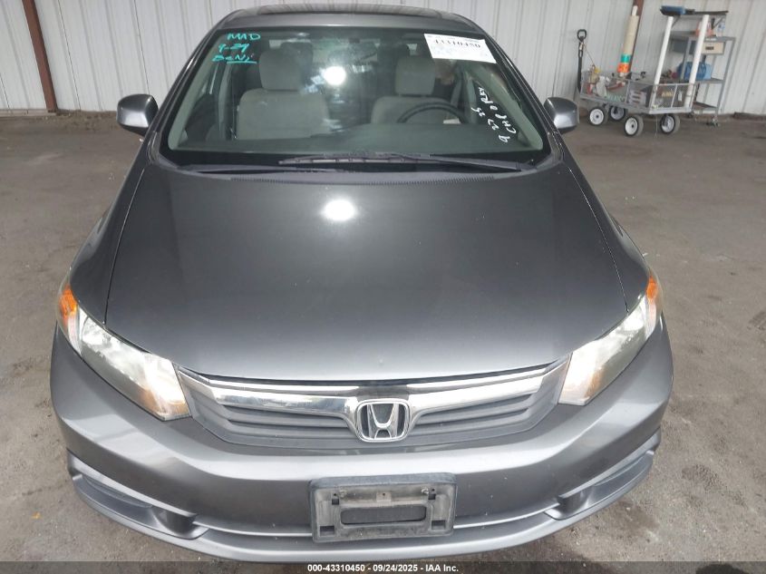 2012 Honda Civic Ex VIN: 19XFB2F85CE374788 Lot: 43310450