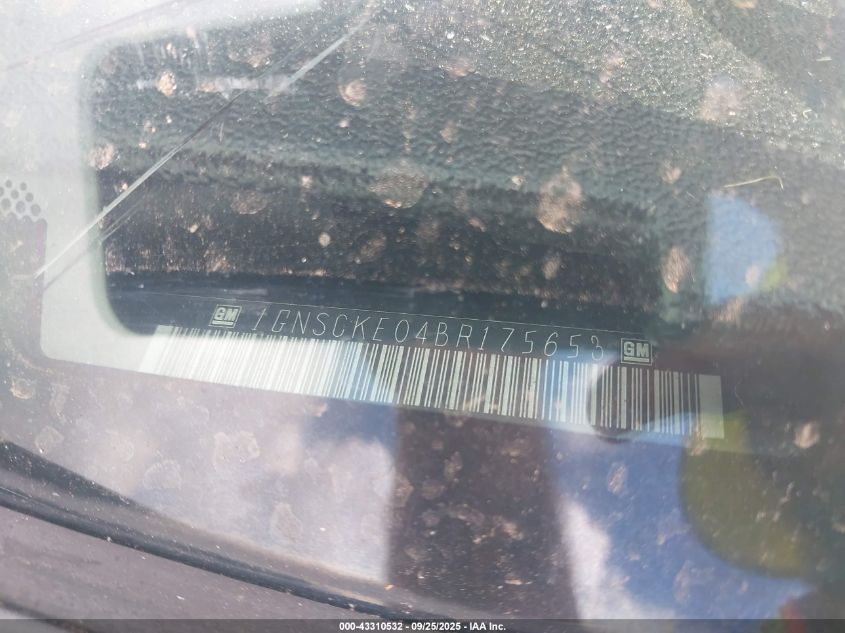 2011 Chevrolet Suburban 1500 Ltz VIN: 1GNSCKE04BR175653 Lot: 43310532