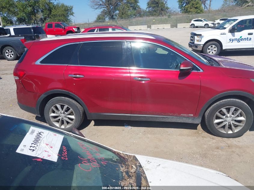 2016 Kia Sorento 3.3L Lx VIN: 5XYPGDA57GG090618 Lot: 43310605