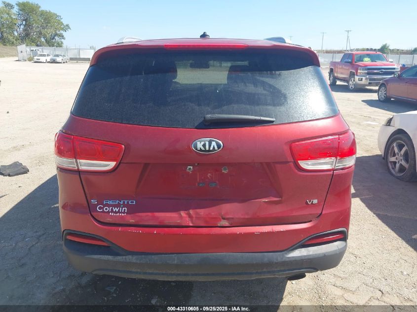 2016 Kia Sorento 3.3L Lx VIN: 5XYPGDA57GG090618 Lot: 43310605