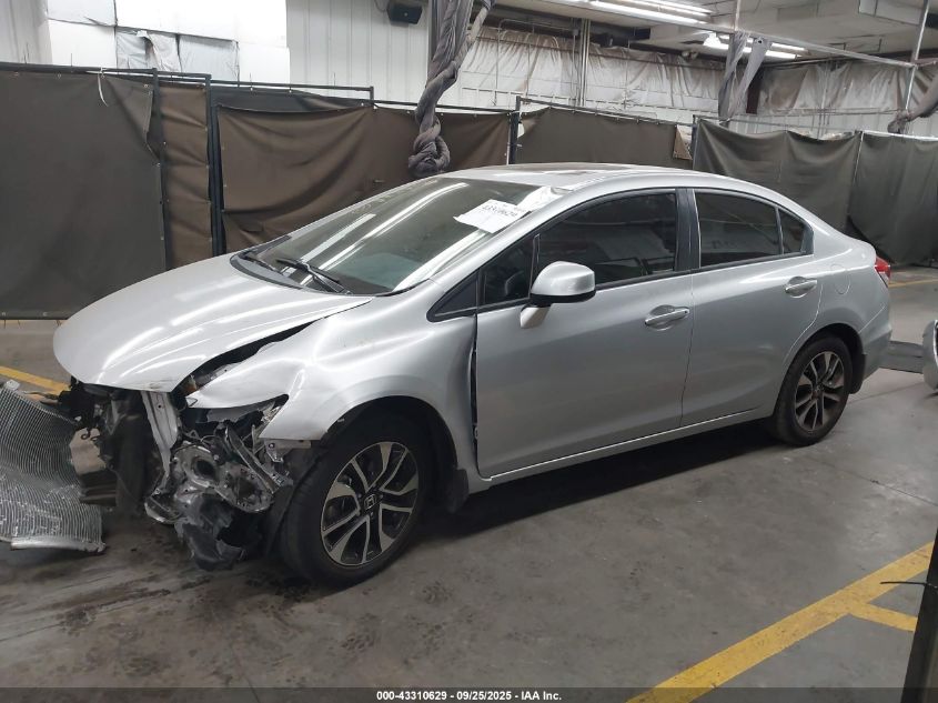 2013 Honda Civic Ex VIN: 19XFB2F82DE072280 Lot: 43310629