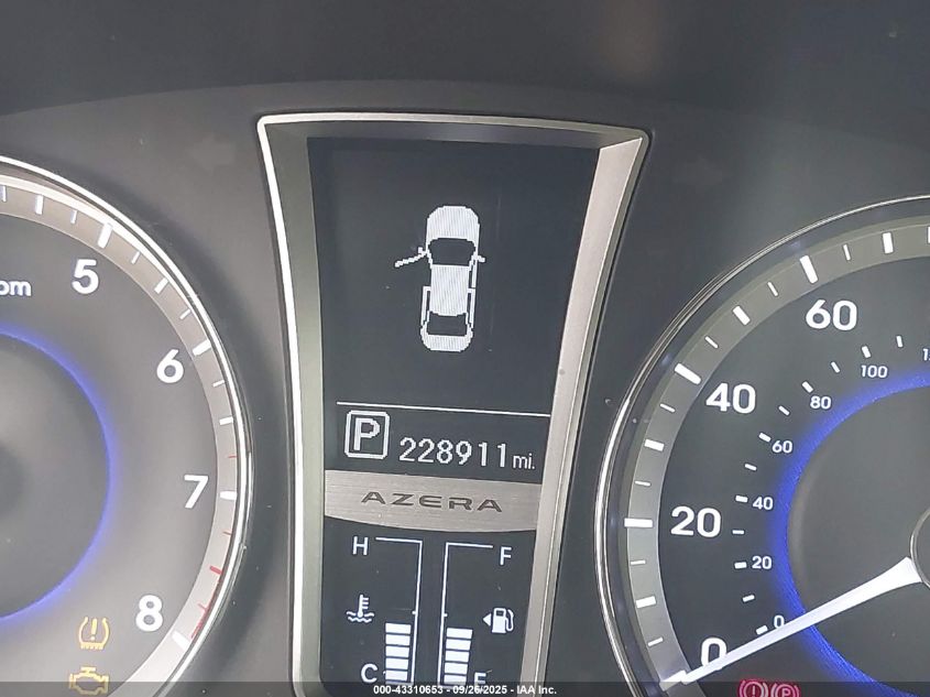 2013 Hyundai Azera VIN: KMHFH4JG9DA247602 Lot: 43310653