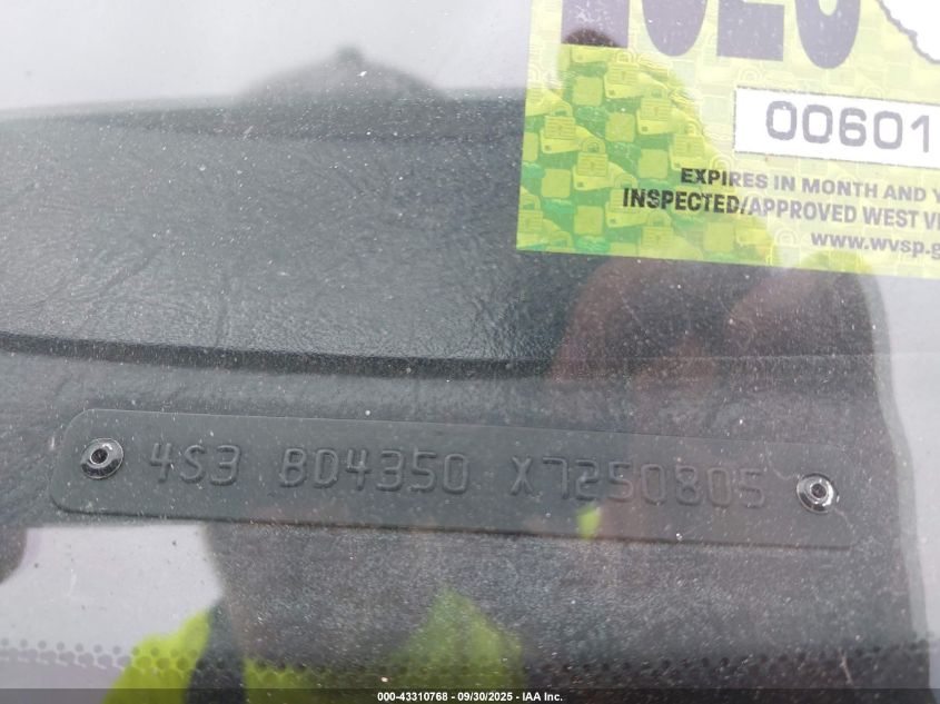 1999 Subaru Legacy 30Th Ann. L/L VIN: 4S3BD4350X7250805 Lot: 43310768