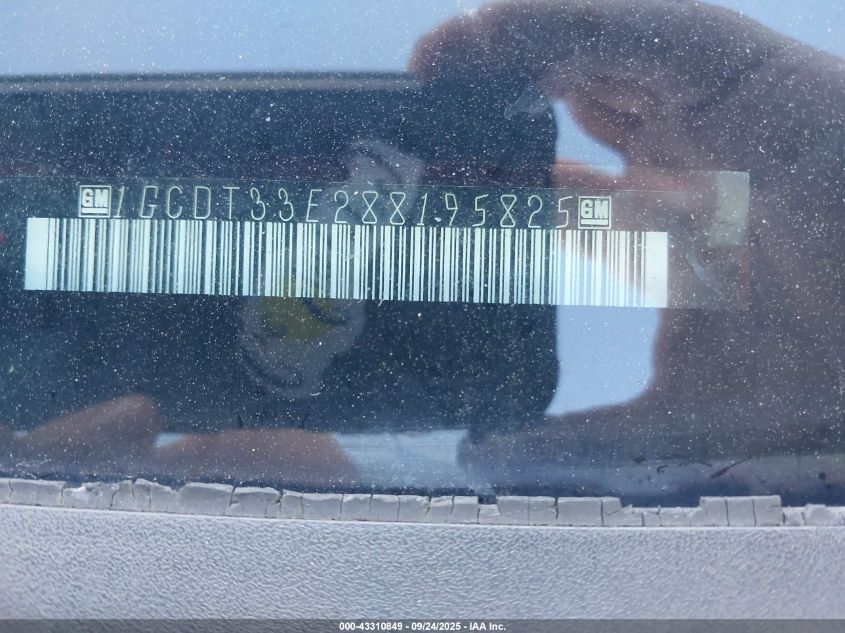 2008 Chevrolet Colorado Lt VIN: 1GCDT33E288195825 Lot: 43310849