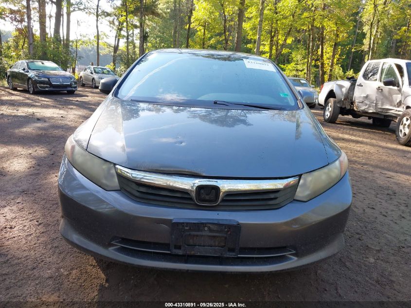 2012 Honda Civic Lx VIN: 19XFB2F5XCE092295 Lot: 43310891