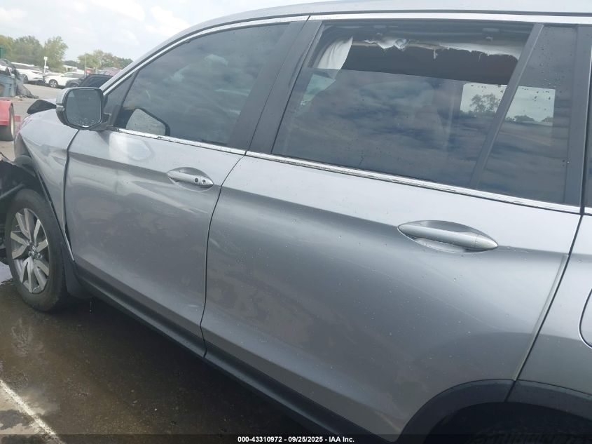 2022 Honda Pilot 2Wd Ex-L VIN: 5FNYF5H52NB010214 Lot: 43310972