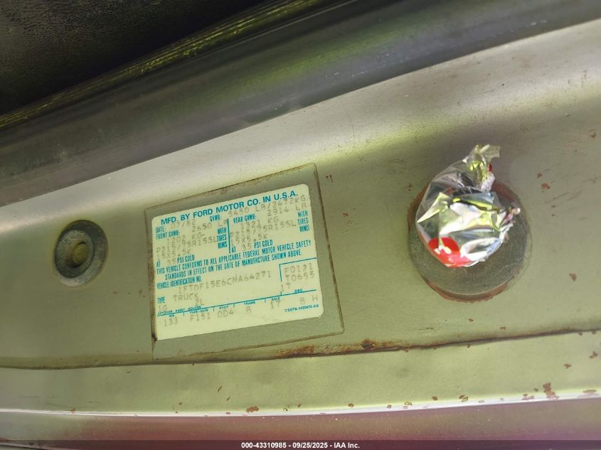 1982 Ford F150 VIN: 1FTDF15E6CNA64271 Lot: 43310985