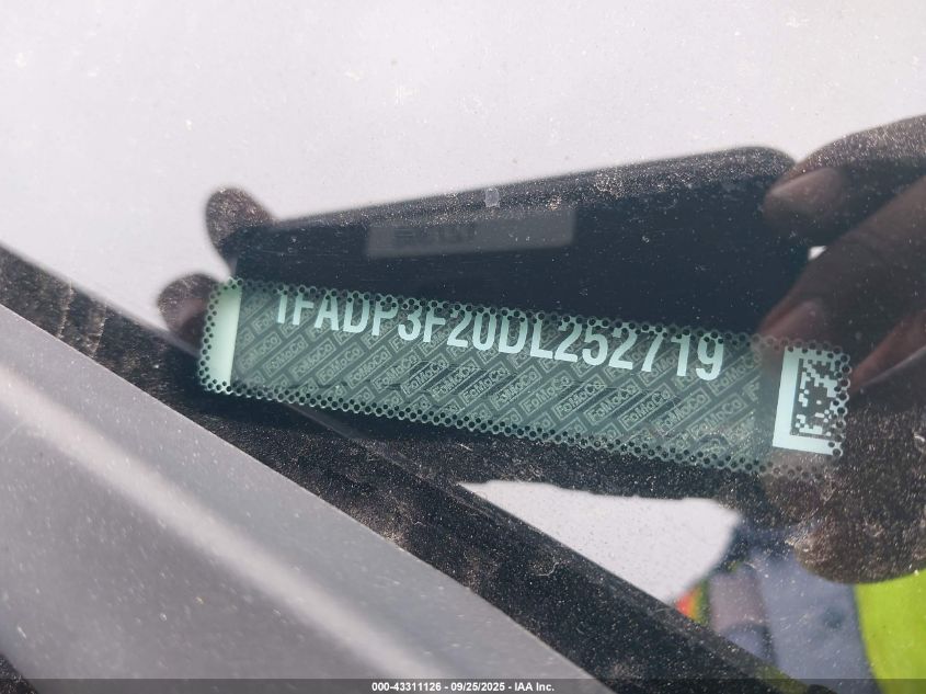 2013 Ford Focus Se VIN: 1FADP3F20DL252719 Lot: 43311126