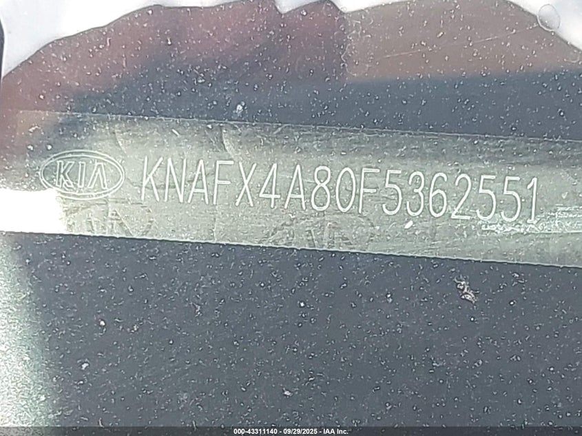 2015 KIA FORTE EX KNAFX4A80F5362551