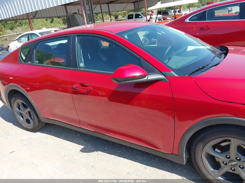 2025 Kia K4 Lxs VIN: 3KPFT4DE1SE031900 Lot: 43311189