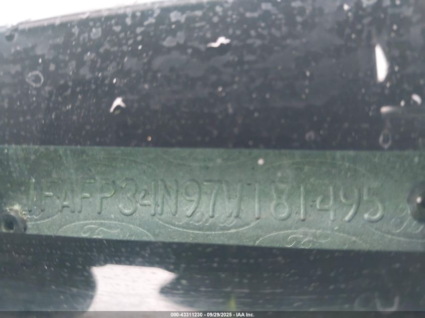 2007 Ford Focus S/Se/Ses VIN: 1FAFP34N97W181495 Lot: 43311230