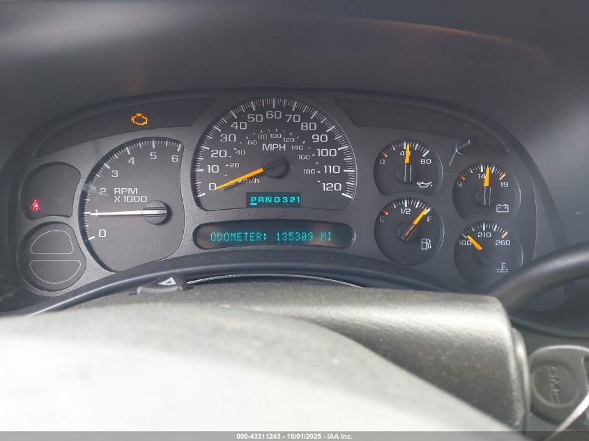 2003 GMC Sierra 1500 VIN: 2GTEC19XX31344852 Lot: 43311243