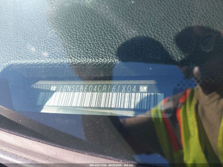 2012 Chevrolet Tahoe Lt VIN: 1GNSCBE04CR161804 Lot: 43311334