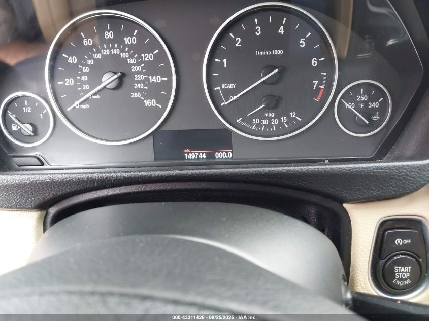 2013 BMW 328I xDrive VIN: WBA3B5C59DF596883 Lot: 43311426