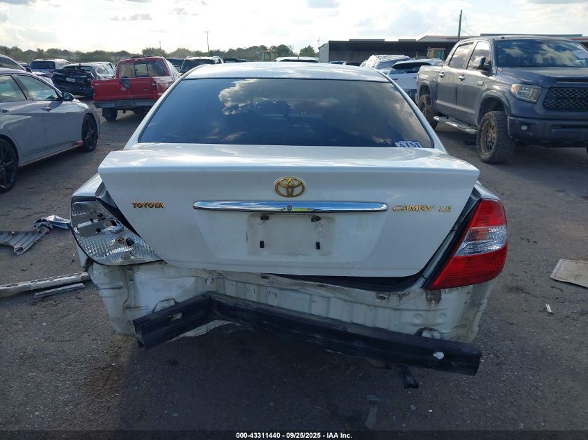 2004 Toyota Camry Le VIN: JTDBE32K940269243 Lot: 43311440