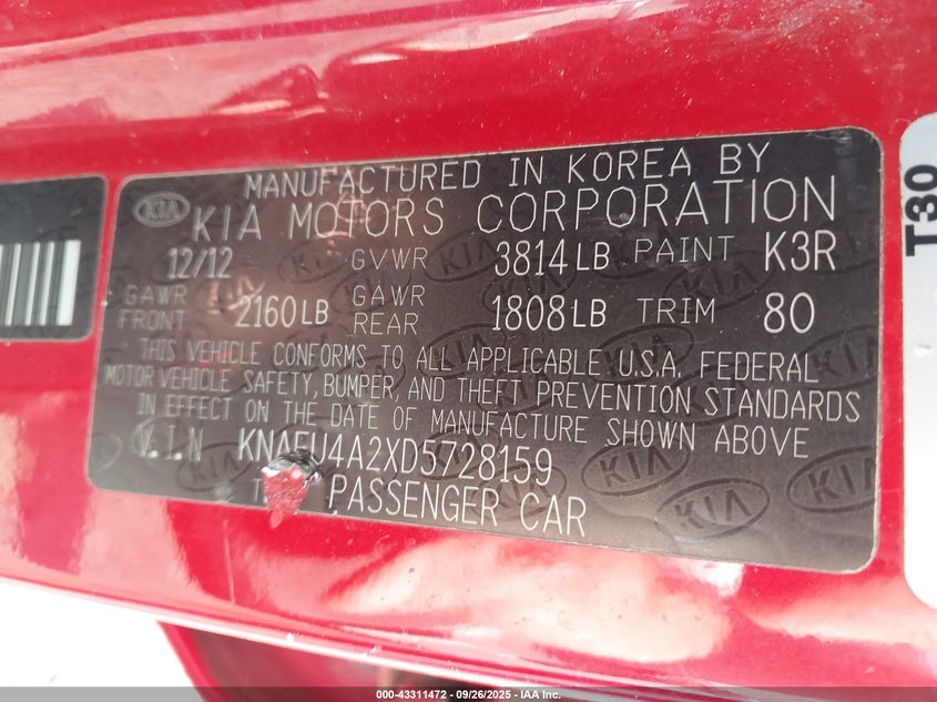 2013 KIA FORTE EX - KNAFU4A2XD5728159