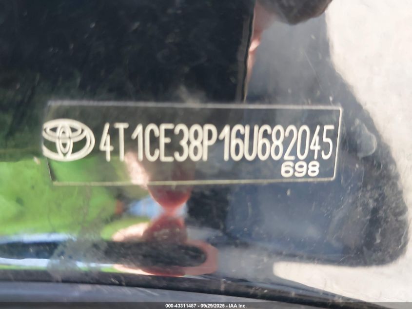 2006 Toyota Camry Solara Se VIN: 4T1CE38P16U682045 Lot: 43311487