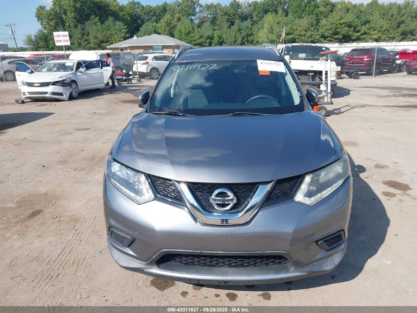 2016 Nissan Rogue Sv VIN: KNMAT2MV5GP685062 Lot: 43311527