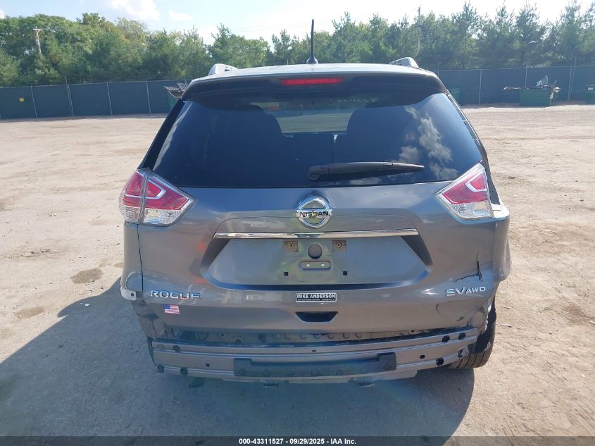 2016 Nissan Rogue Sv VIN: KNMAT2MV5GP685062 Lot: 43311527