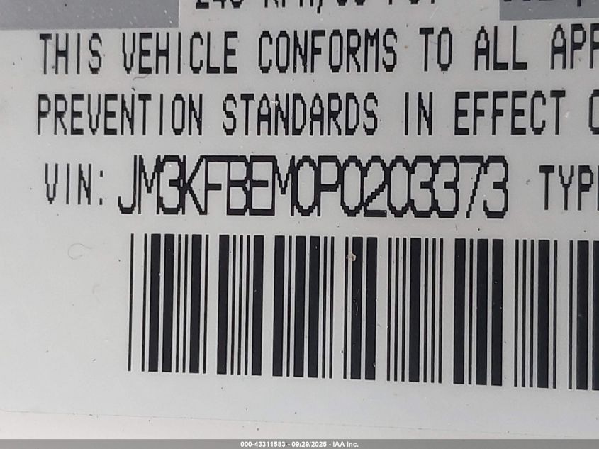 2023 Mazda Cx-5 2.5 S Premium Plus VIN: JM3KFBEM0P0203373 Lot: 43311583