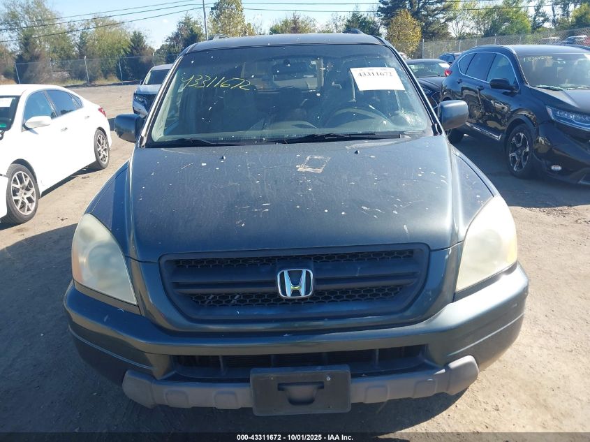 2004 Honda Pilot Ex VIN: 2HKYF18404H504717 Lot: 43311672