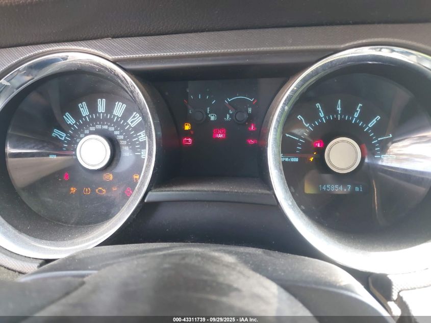 2012 Ford Mustang V6 VIN: 1ZVBP8EM0C5257257 Lot: 43311739