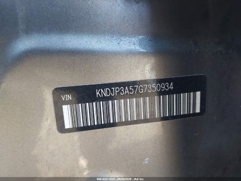 2016 Kia Soul + VIN: KNDJP3A57G7350934 Lot: 43311837