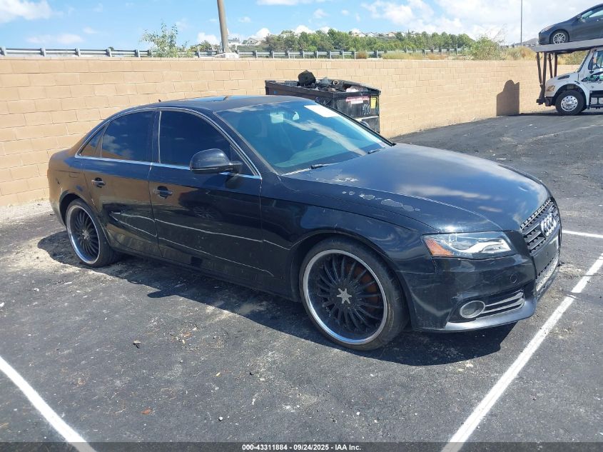 2009 Audi A4 2.0T Premium black sedan gasoline WAUCF78K19N051210 photo #1