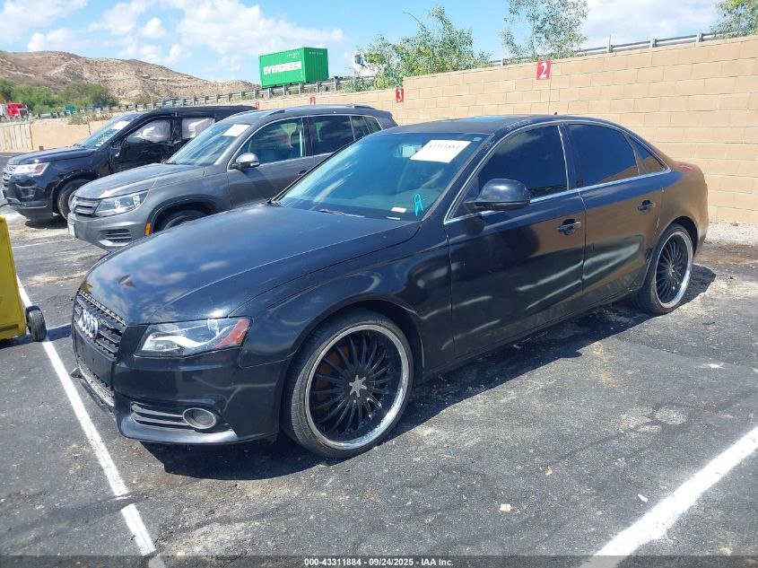 2009 Audi A4 2.0T Premium black sedan gasoline WAUCF78K19N051210 photo #3