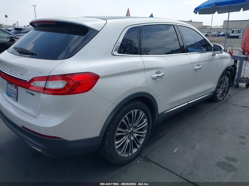 Vin: 2lmtj6lp3gbl74908, lot: 43806609, lincoln mkx reserve 20164