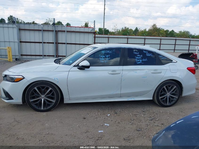 2022 Honda Civic Touring VIN: 2HGFE1F98NH301921 Lot: 43311995