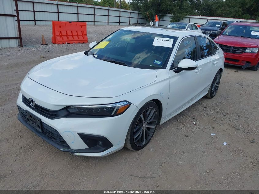 2022 Honda Civic Touring VIN: 2HGFE1F98NH301921 Lot: 43311995