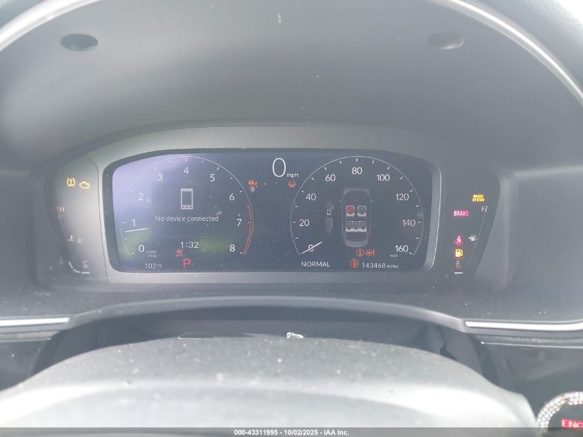 2022 Honda Civic Touring VIN: 2HGFE1F98NH301921 Lot: 43311995