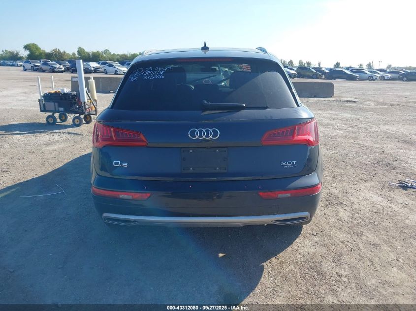 2018 Audi Q5 2.0T Premium/2.0T Tech Premium VIN: WA1BNAFY3J2084442 Lot: 43312080