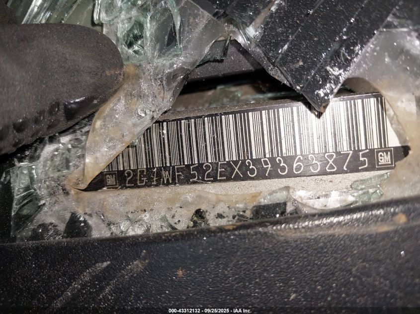 2003 Chevrolet Impala VIN: 2G1WF52EX39363875 Lot: 43312132