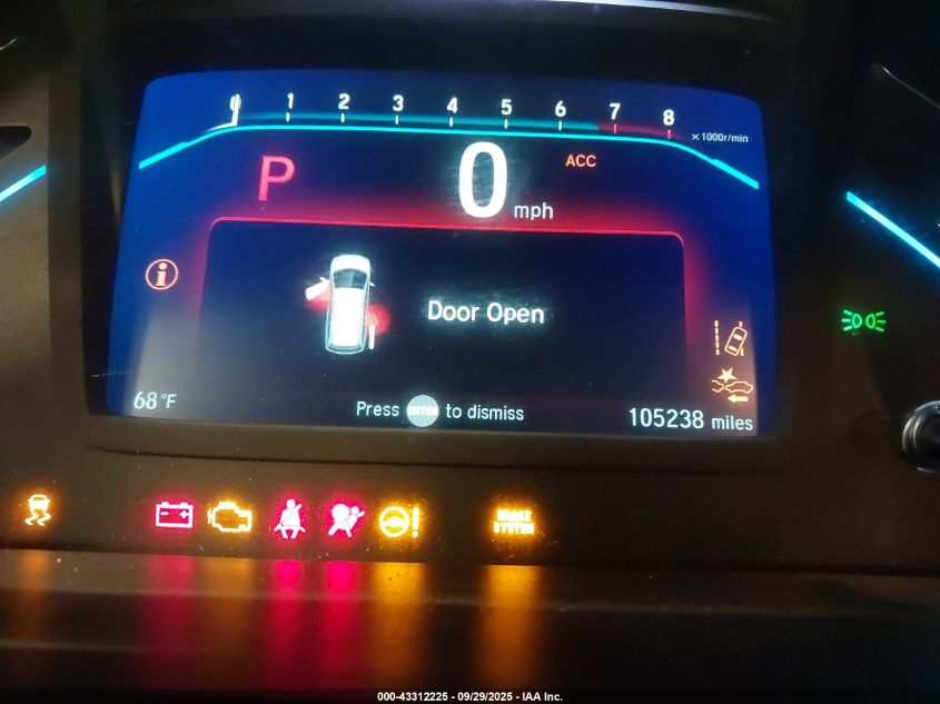 2018 Honda Odyssey Ex-L VIN: 5FNRL6H7XJB096290 Lot: 43312225