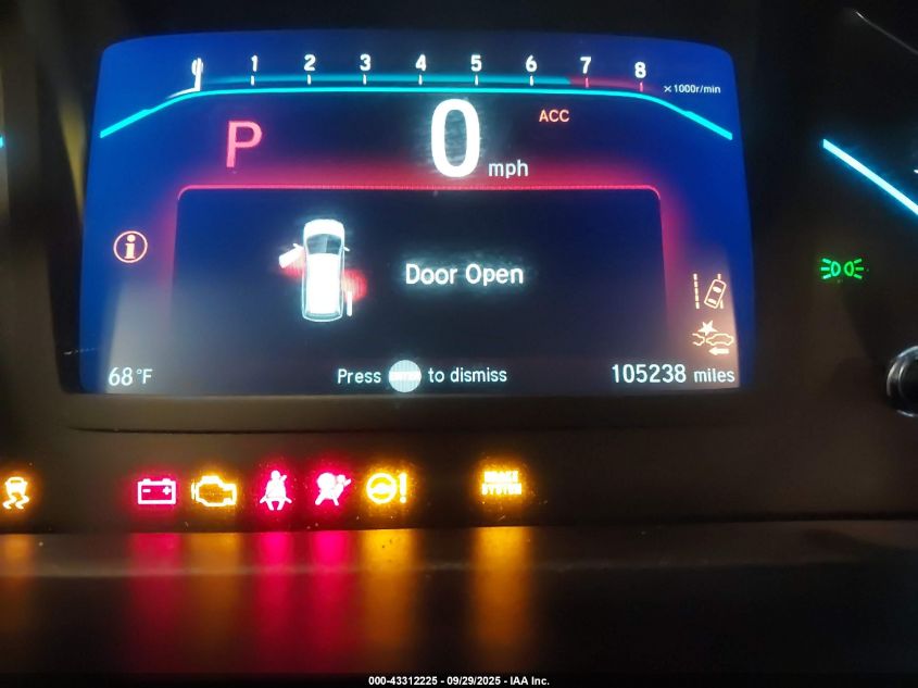 2018 Honda Odyssey Ex-L VIN: 5FNRL6H7XJB096290 Lot: 43312225