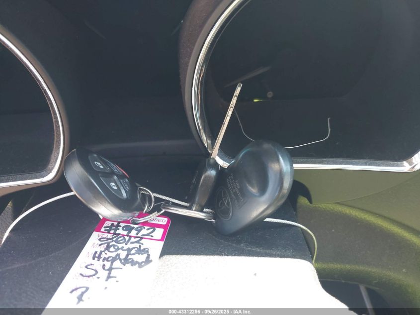 2012 Toyota Highlander Se V6 VIN: 5TDBK3EH1CS119616 Lot: 43312256