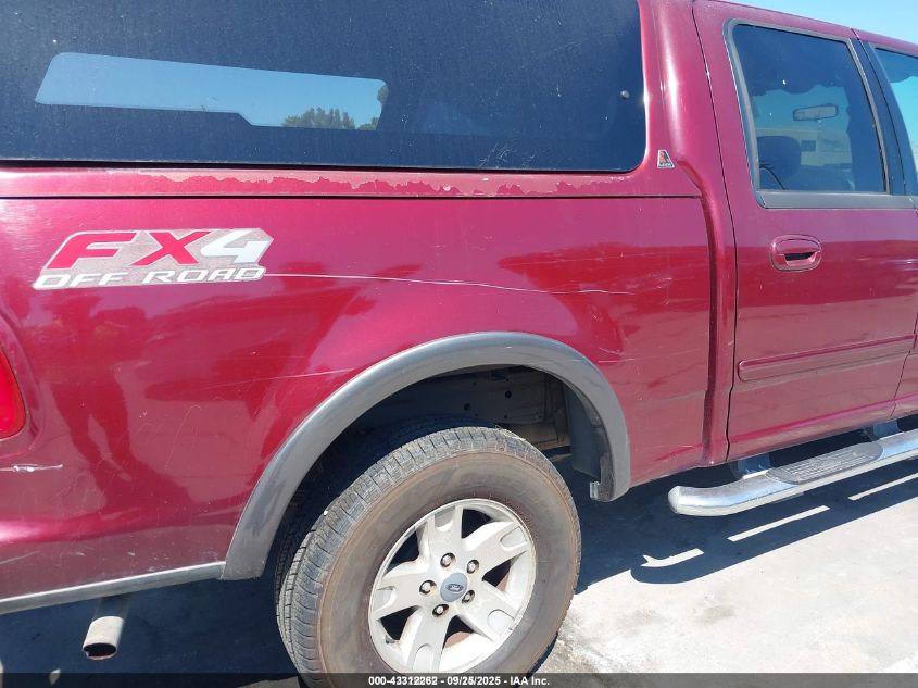 2003 Ford F-150 Lariat/Xlt VIN: 1FTRW08L63KA45599 Lot: 43312262