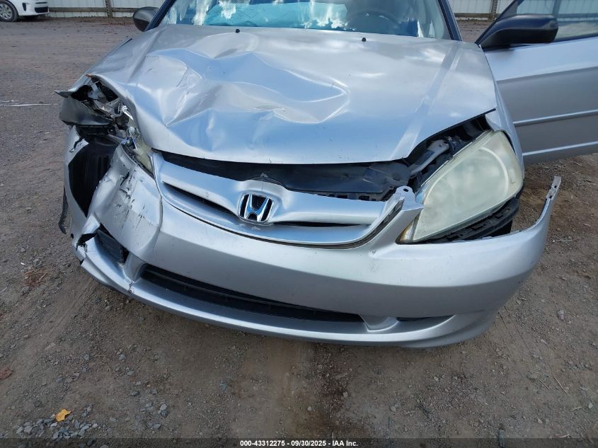 2005 Honda Civic Lx VIN: 2HGES16555H517761 Lot: 43312275