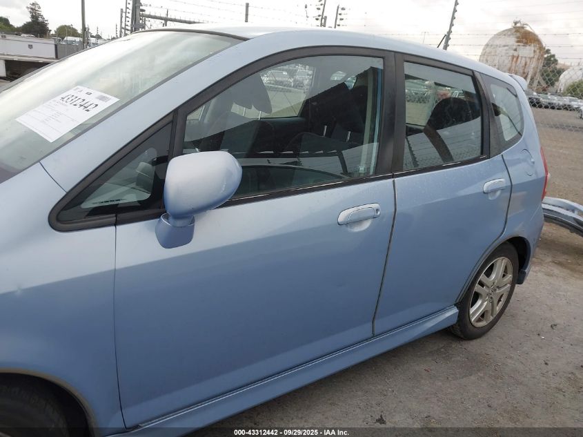 2008 Honda Fit Sport VIN: JHMGD37628S037192 Lot: 43312442