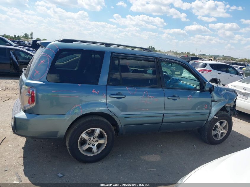 2006 Honda Pilot Ex VIN: 2HKYF18476H555537 Lot: 43312468