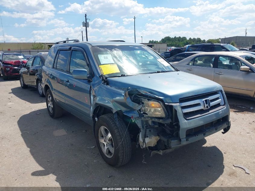 2006 Honda Pilot Ex VIN: 2HKYF18476H555537 Lot: 43312468