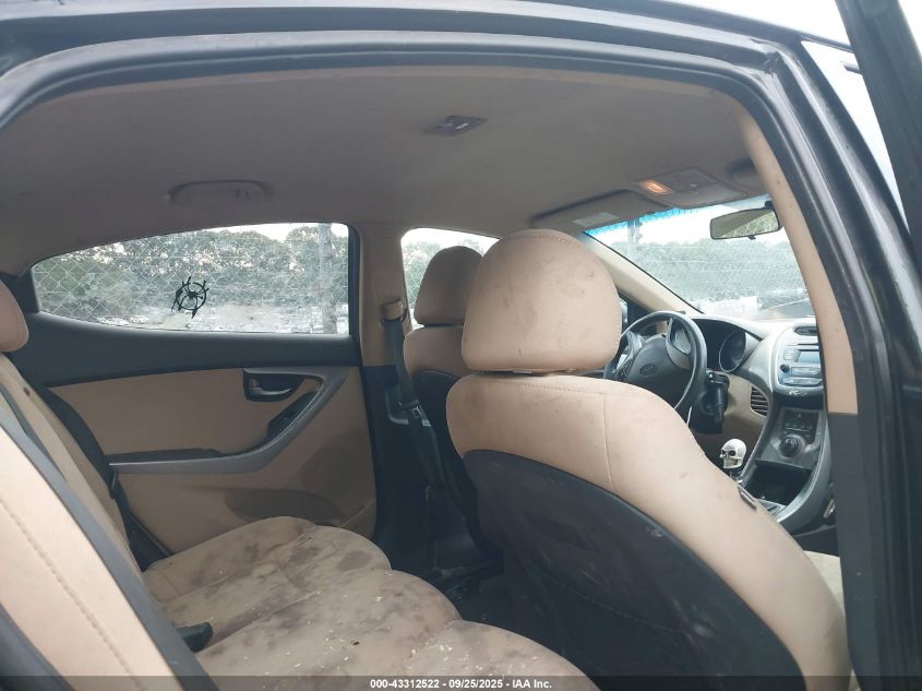 2013 Hyundai Elantra Gls VIN: 5NPDH4AE3DH422395 Lot: 43312522