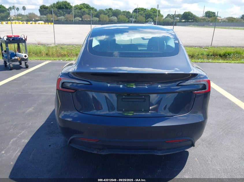 2025 TESLA MODEL 3 LONG RANGE REAR-WHEEL DRIVE 5YJ3E1EA0SF986155