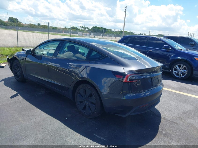 2025 TESLA MODEL 3 LONG RANGE REAR-WHEEL DRIVE 5YJ3E1EA0SF986155