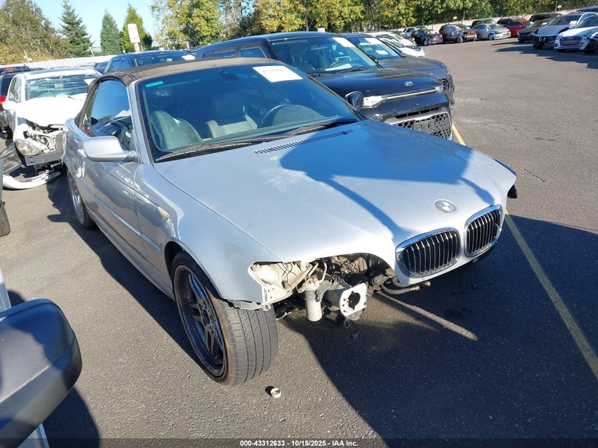 2005 BMW 325Ci silver cabrio gasoline WBABW33485PL38247 photo #1