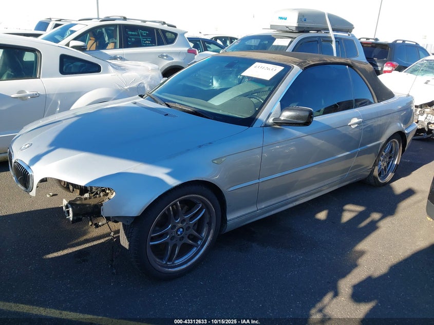 2005 BMW 325Ci silver cabrio gasoline WBABW33485PL38247 photo #3