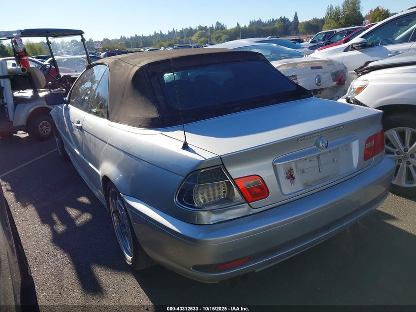 2005 BMW 325Ci silver cabrio gasoline WBABW33485PL38247 photo #4