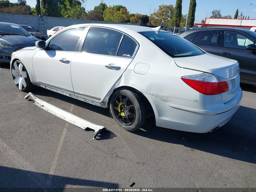 Vin: kmhgc4df6bu118489, lot: 43807349, hyundai genesis 4.6 20113